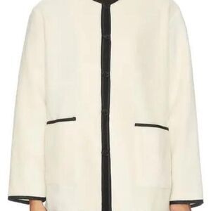 DONNI Cream Polar Fleece Jacket with Black Trim – Estimated Size M
